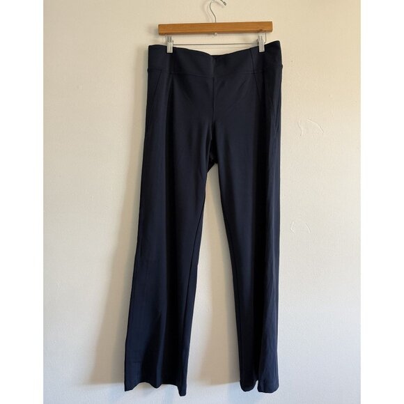 Athleta Women's Navy Blue Delancey Skyline Ankle Flare Pant Size Extra large - Picture 3 of 10